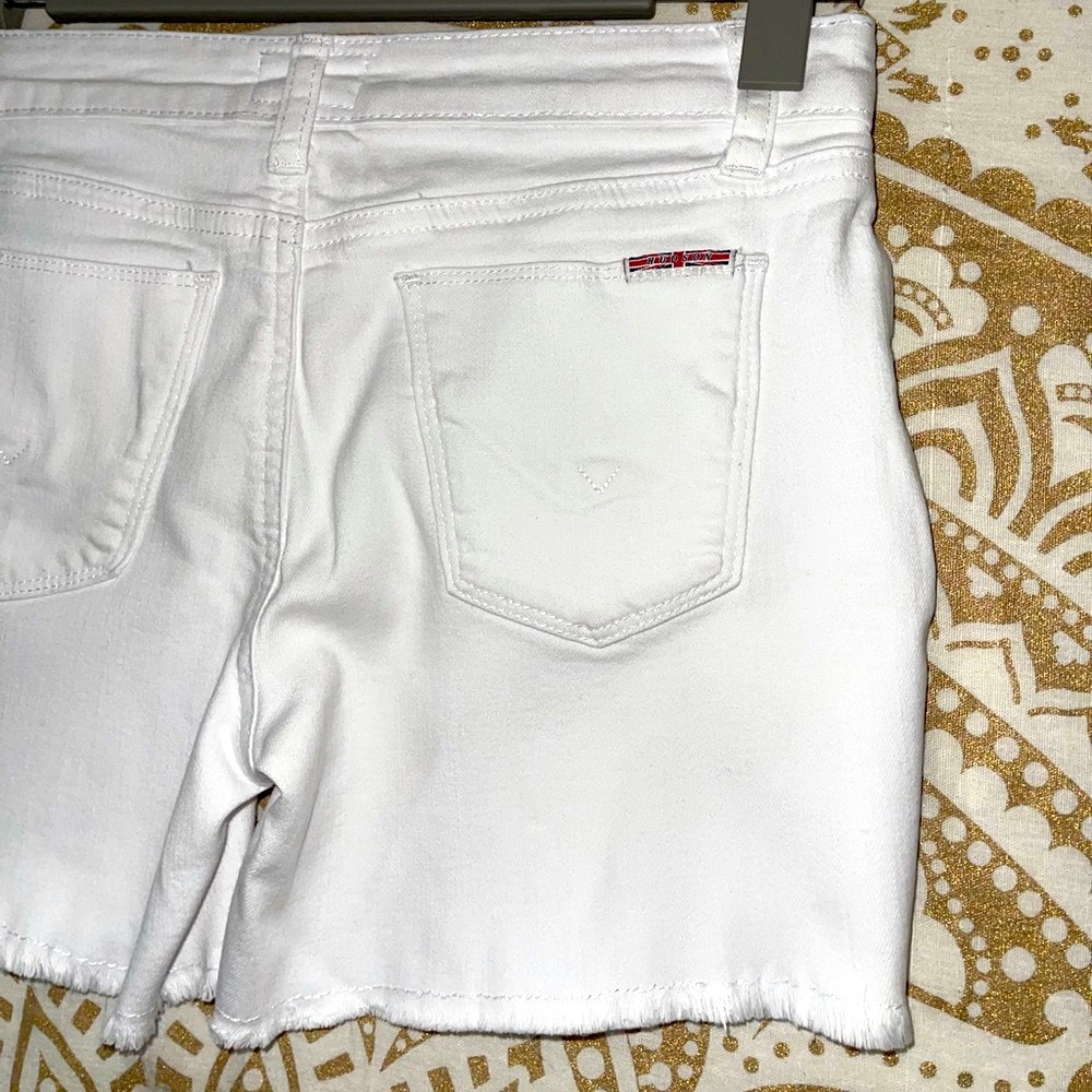 ✨HP✨ “HUDSON” WHITE JEAN SHORTS 
BUTTON & ZIP CLOSURE…LIKE NEW, GIRLS SIZE 16 - Picture 6 of 8